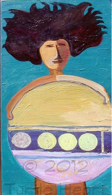 Dream Shield (Float) a painting by Turtle Heart. Ojibway. Limited Editions.