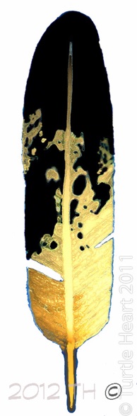 Digital Eagle Feathr, a painting by Turtle Heart. Limited Edition.