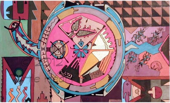 Growing Corn. A painting by Turtle Heart. Limited Edition.