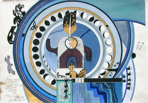 How Man a painting by Turtle Heart. Ojibwe. Pantelleria.