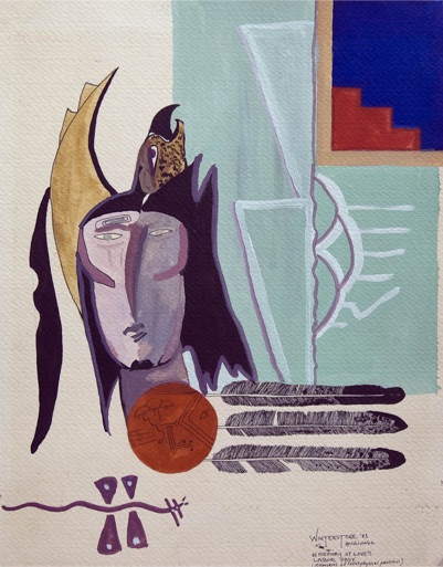 memories of love's passion past, a painting by Turtle Heart. Ojibwe.