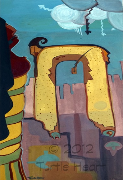 High Mountain Pass, a painting by Turtle Heart. Limited Edition.