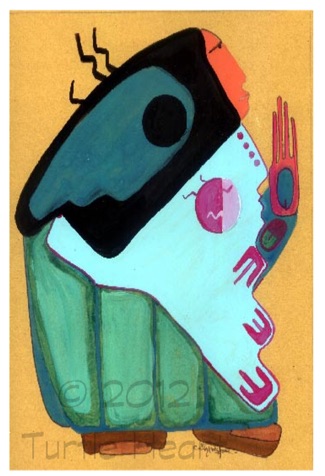 Pray Dance, a painting by Turtle Heart. Limited Edition.