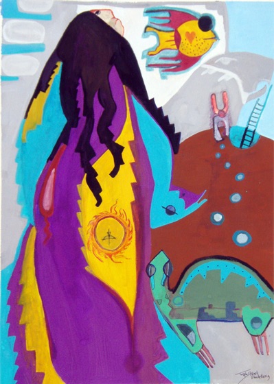 Solstice of Summer (Gateway) a painting by Turtle Heart. Ojibwe.