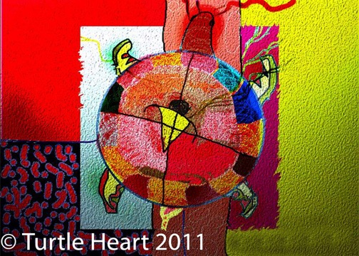 Turtle Square a painting by Turtle Heart. Limited Edition.