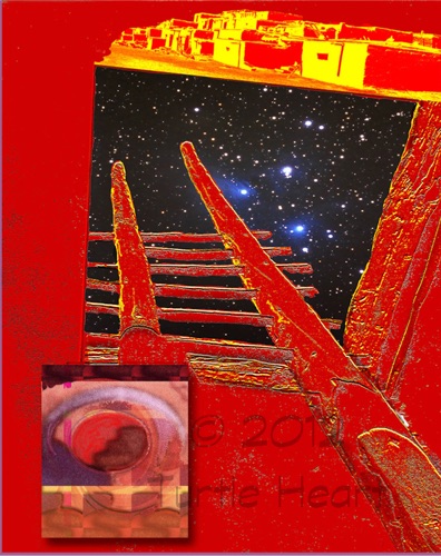 Whence the Pleides (Lowered Down), a painting by Turtle Heart. Limited Editions.